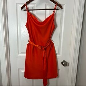 River Island slip dress Red/orange size 10